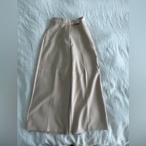 Zara Wide Leg Tan Pants